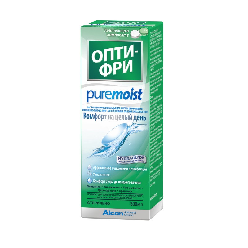 Опти-Фри Pure Moist раствор для контактных линз 300 мл