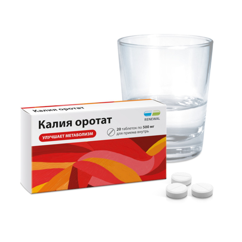 Калия оротат 500 мг таблетки 20 шт