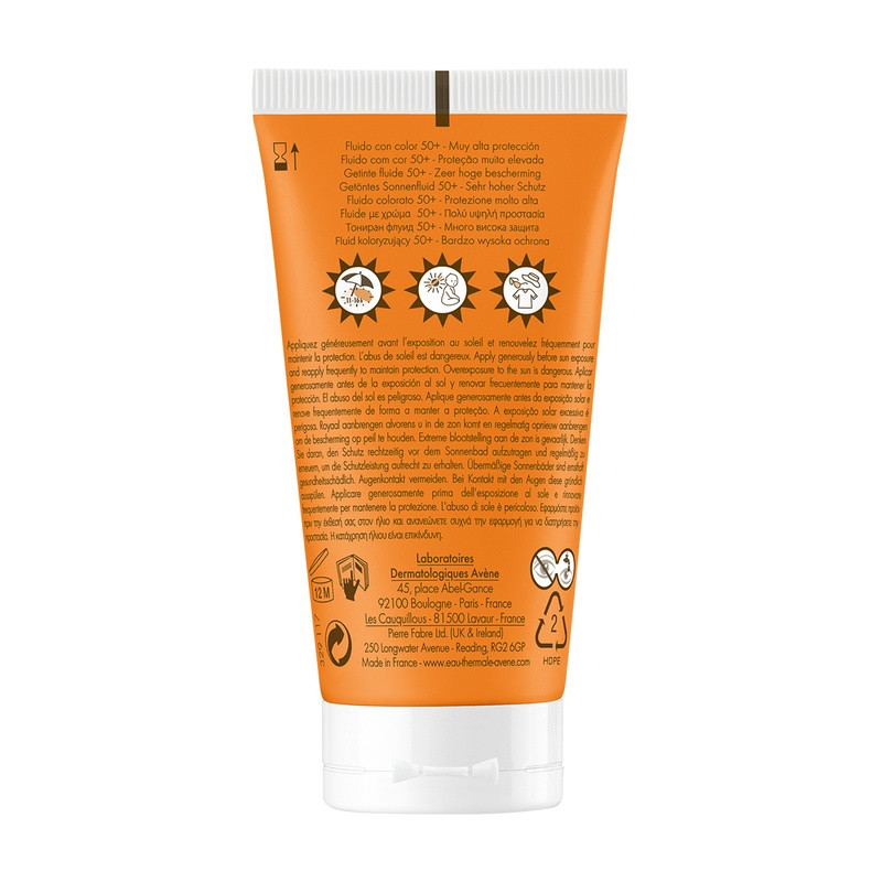 Avene Sun Флюид солнцезащитный для лица с тонирующий SPF 50+ 50 мл