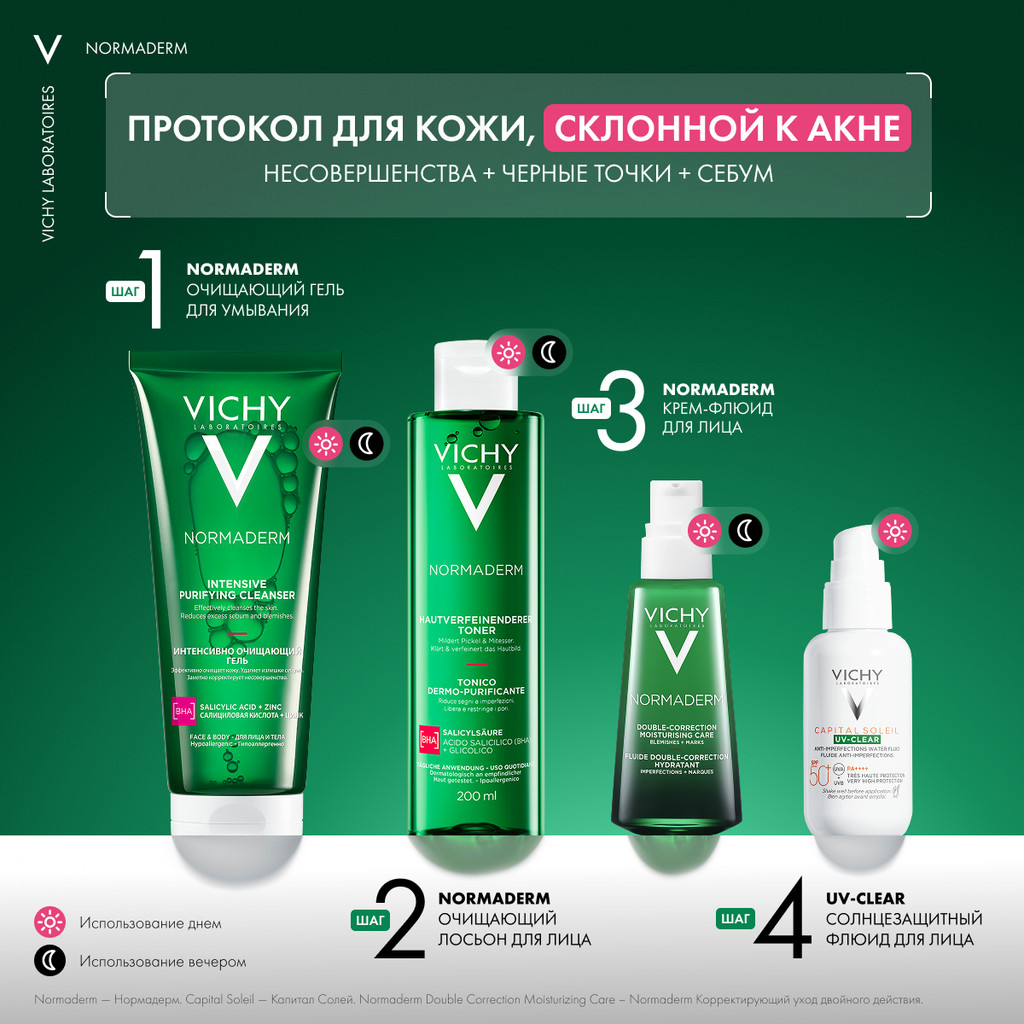Vichy Нормадерм Фитосолюшн Гель для умывания очищающий 200 мл