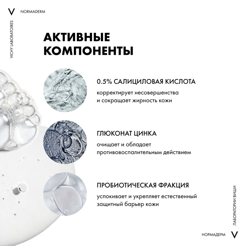 Vichy Normaderm Гель очищающий для лица и тела 400 мл