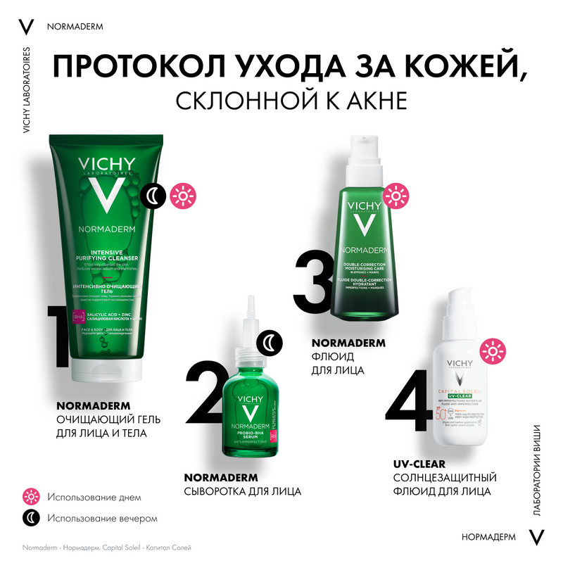 Vichy Normaderm Крем-уход корректирующий двойного действия для проблемной кожи склонной к жирности 50 мл