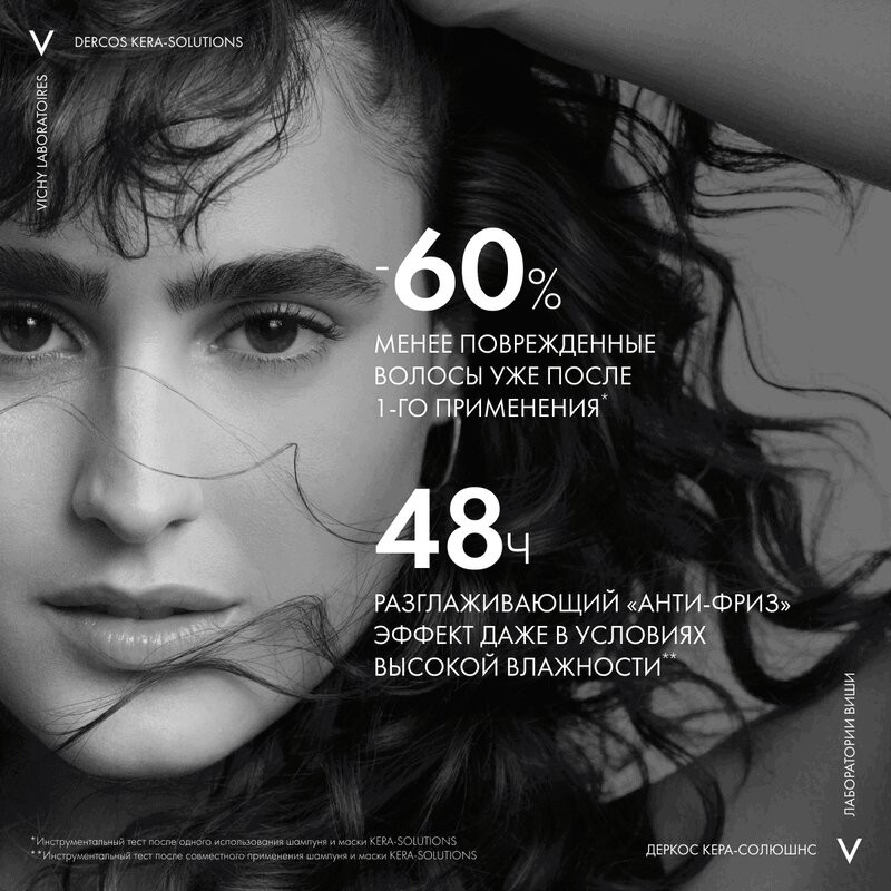 Vichy Dercos Kera-Solutions Экспресс-маска с комплексом про-кератин 200 мл
