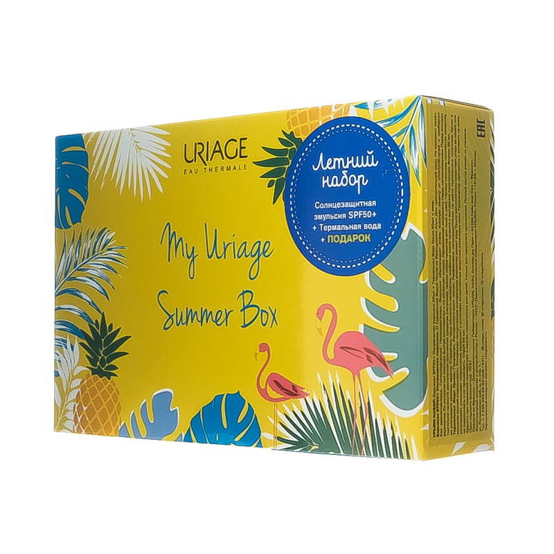 Uriage Набор Bariésun Эмульсия ультралегкая SPF 50+ 30 мл + Вода термальная 50 мл + Веер