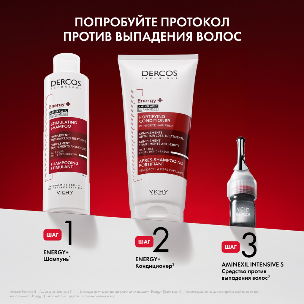 Vichy Dercos Energy+ Кондиционер укрепляющий против выпадения волос 200 мл