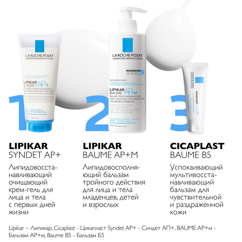 La Roche-Posay Lipikar Baume AP+M Бальзам для тела для сухой и склонной к атопии кожи детей и взрослых 400 мл