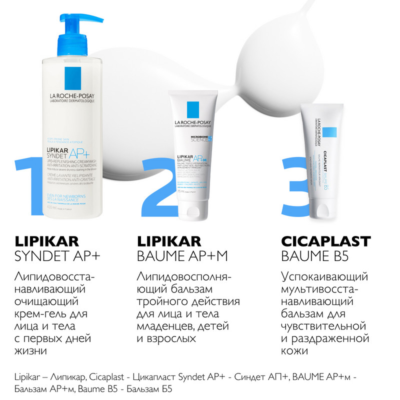 La Roche-Posay Lipikar Baume AP+M Бальзам для сухой и склонной к атопии кожи детей и взрослых 75 мл