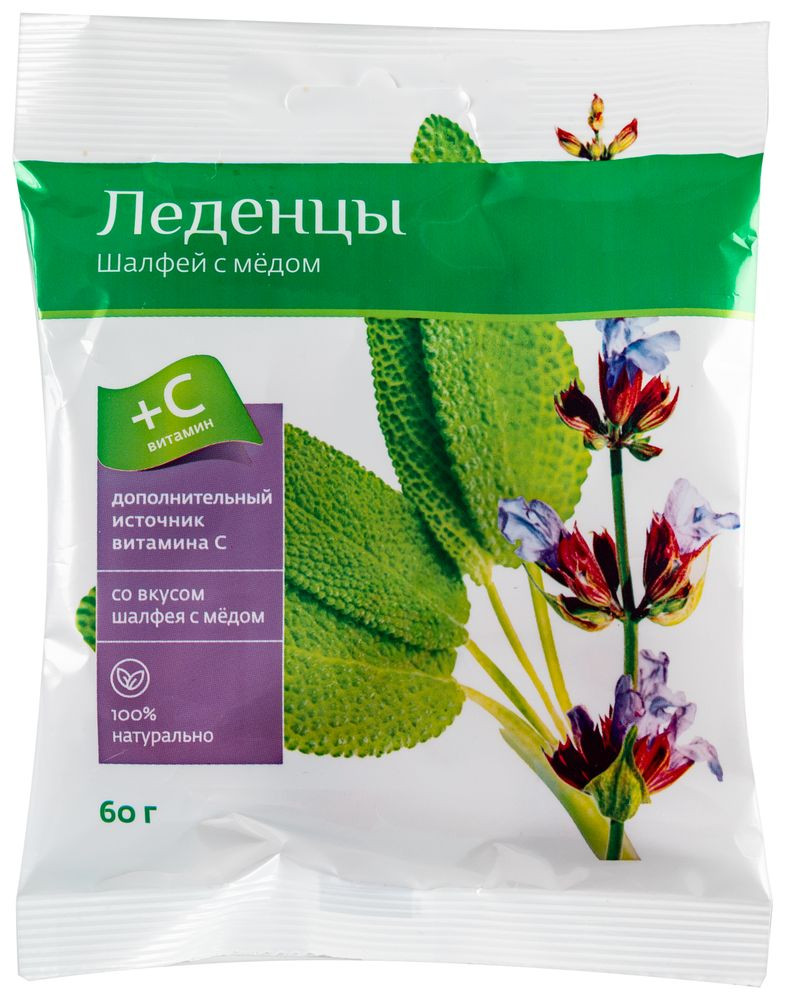 PL Леденцы с вмтамином С Шалфей-Мед 60 г