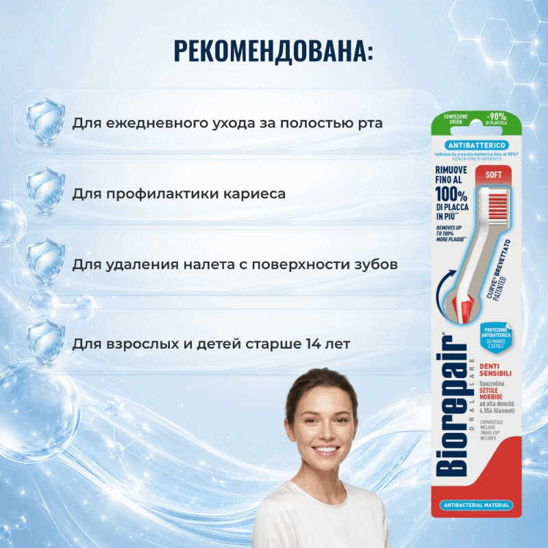 Biorepair Зубная щетка для чувствительных зубов мягкая