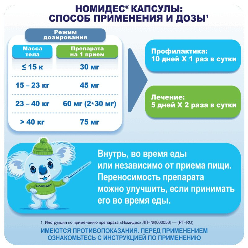 Номидес 30 мг капсулы 10 шт