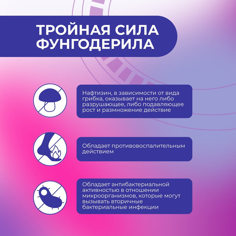 Фунгодерил 1% раствор для наружного применения 15 мл
