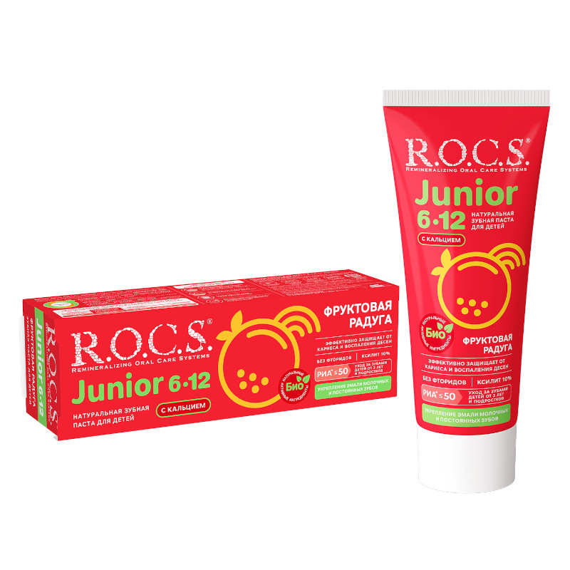 R.O.C.S. Junior Зубная паста для детей 6-12 лет Фруктовая радуга 74 г