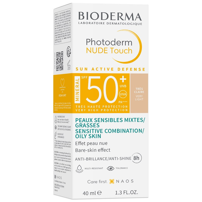 Bioderma Photoderm Флюид солнцезащитный SPF 50+ для жирной кожи Очень светлый тон 40 мл