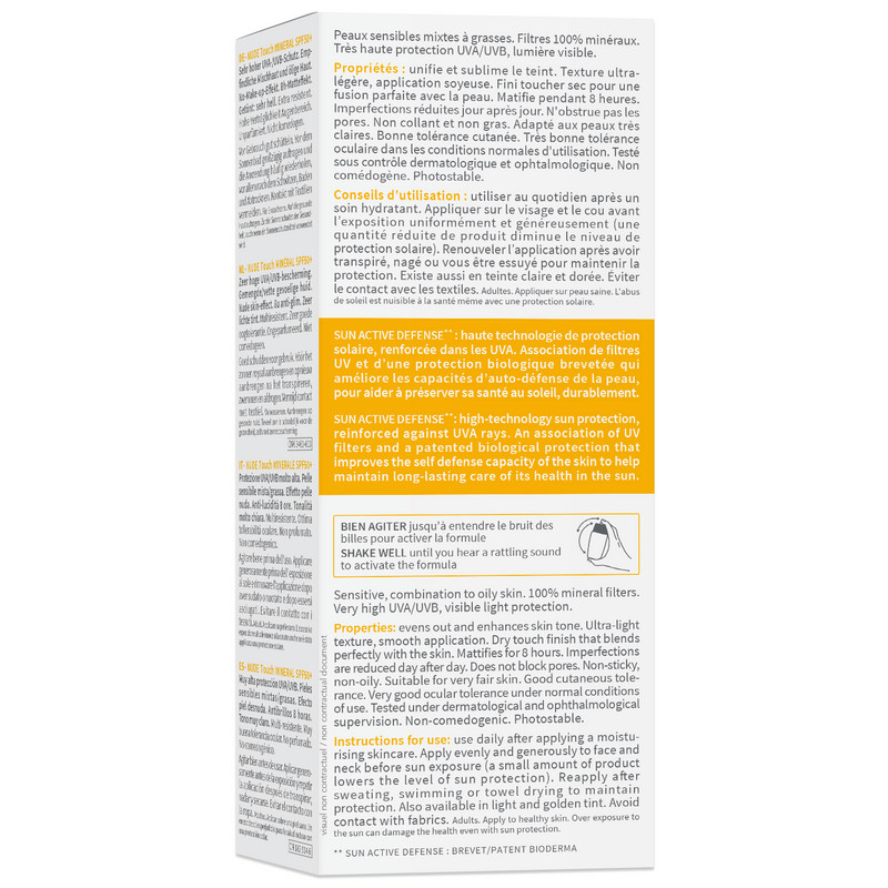 Bioderma Photoderm Флюид тональный солнцезащитный SPF 50+ для комбинированной и жирной кожи Очень светлый оттенок 40 мл