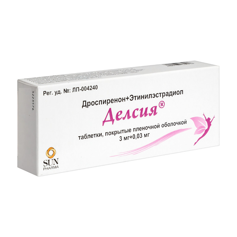 Делсия 3 мг+0,03 мг таблетки 63 шт