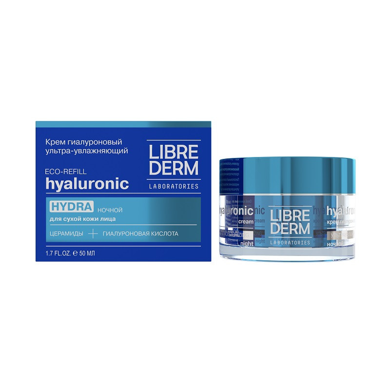 Librederm Eco-refill Крем гиалуроновый ультраувлажняющий ночной для сухой кожи 50 мл