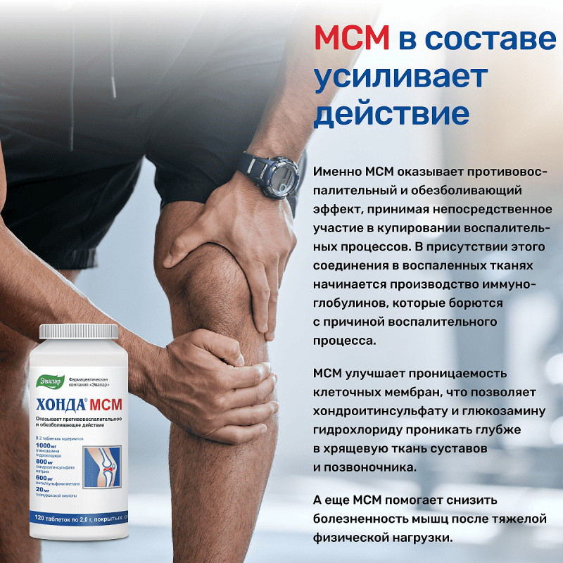 Эвалар Хонда МСМ таблетки 120 шт