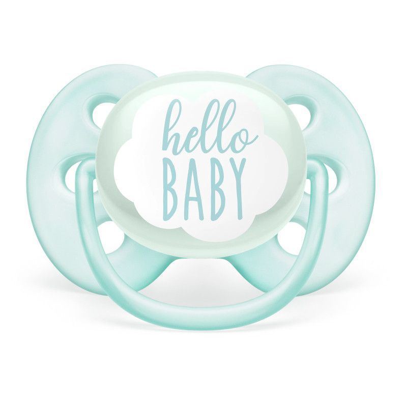 Philips Avent Ultra Soft Hello Пустышка силиконовая 0-6 месяцев