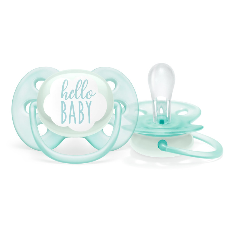 Philips Avent Ultra Soft Hello Пустышка силиконовая 0-6 месяцев