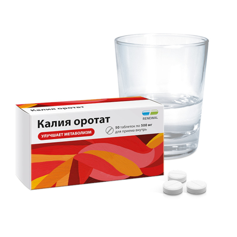 Калия оротат 500 мг таблетки 50 шт