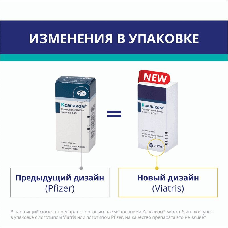 Ксалаком капли глазные 2,5 мл