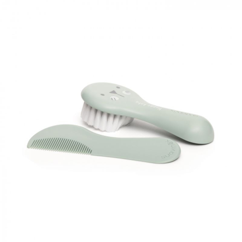Suavinex Hygge Baby Набор детский расческа + щетка Зеленый