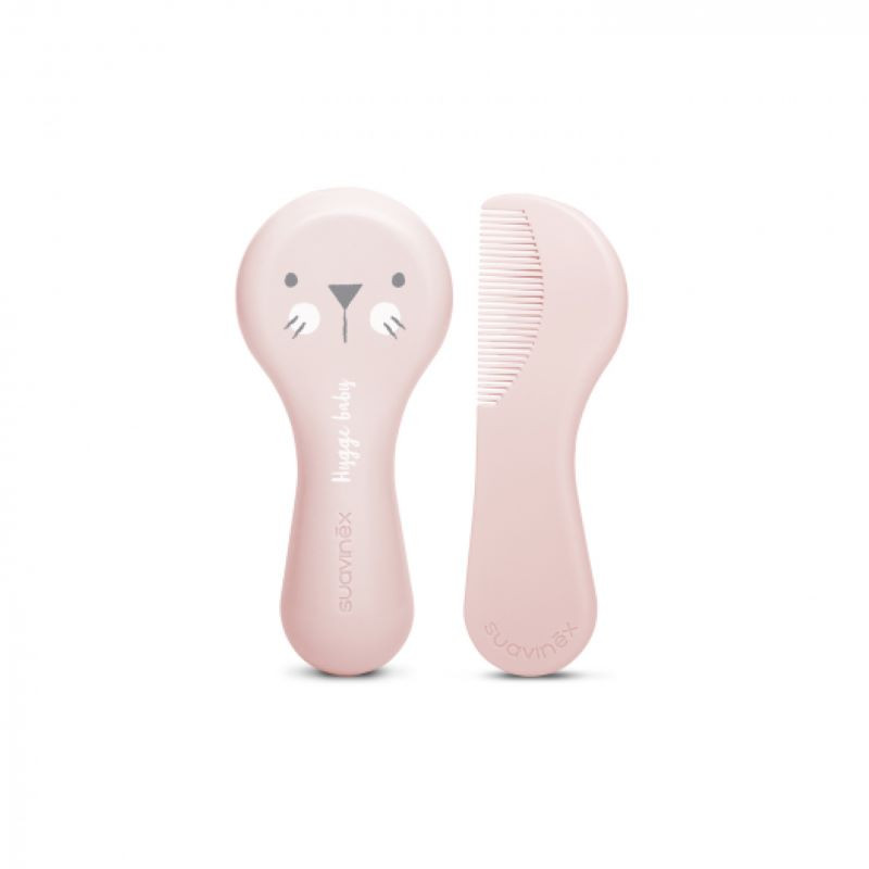 Suavinex Hygge Baby Набор детский расческа + щетка Розовый