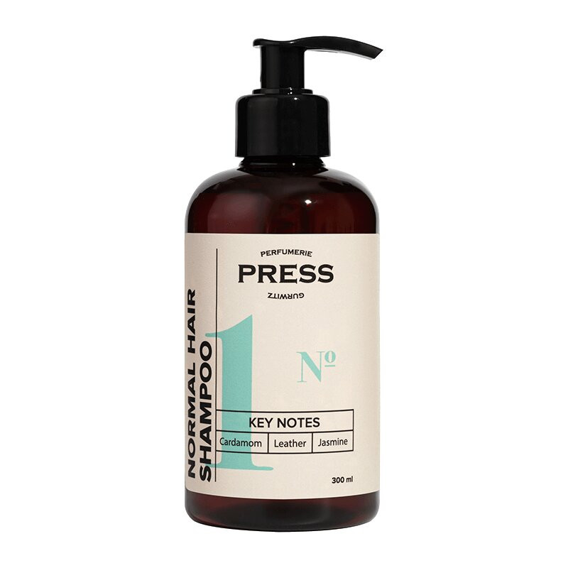 Press Gurwitz Perfumerie №1 Шампунь для нормальных волос Кардамон-Кожа-Жасмин 300 мл