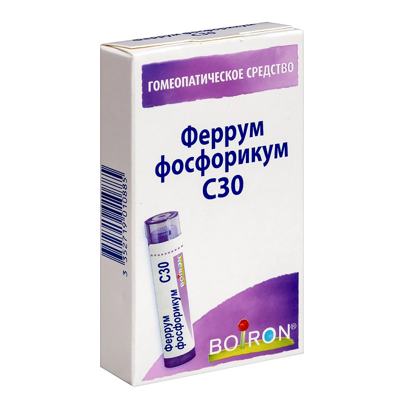 Феррум фосфорикум С30 гранулы гомеопатические 4 г
