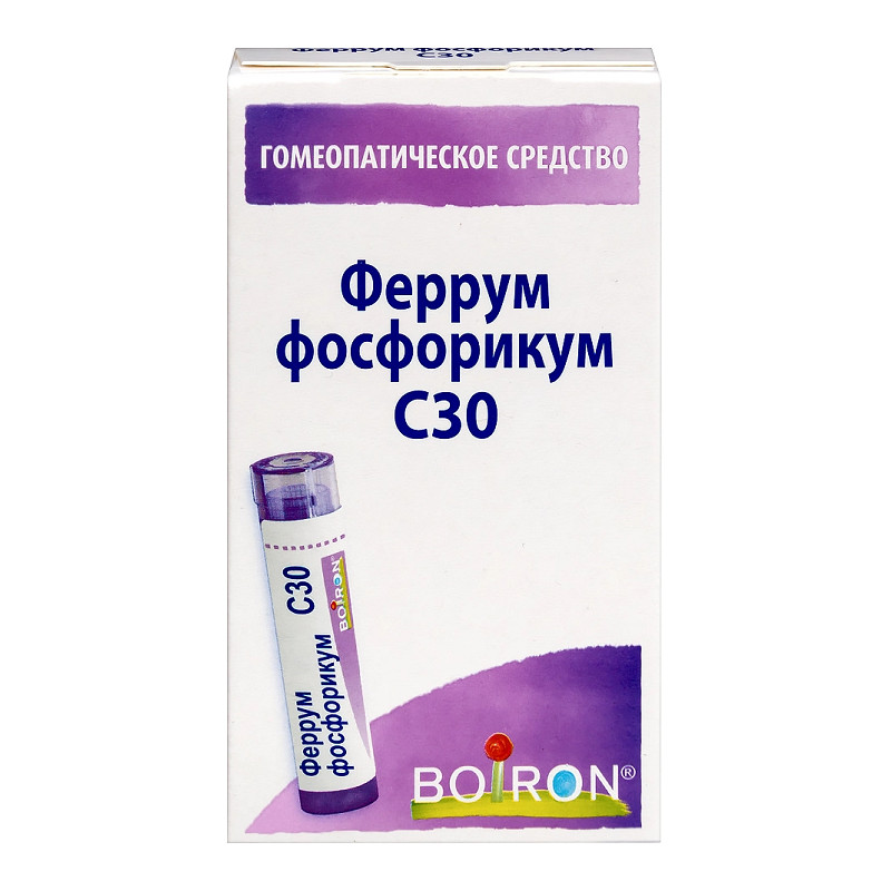 Феррум фосфорикум С30 гранулы гомеопатические 4 г