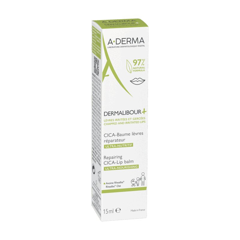 A-Derma Dermolibour+ Бальзам для губ восстанавливающий 15 мл