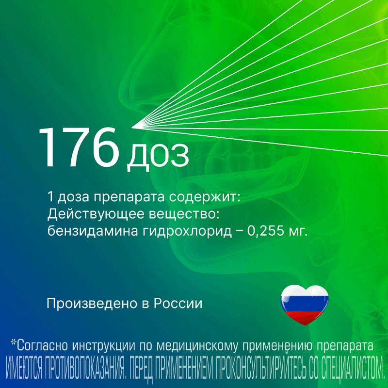 Лорангин 0,255мг/доза спрей для местного применения 30 мл