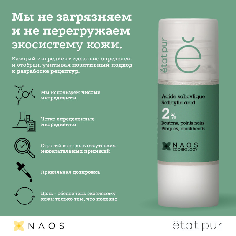 Etat Pur Сыворотка с салициловой кислотой 2% от несовершенств 15 мл