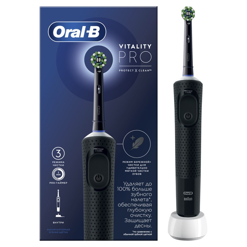 Oral-B Vitality Pro Зубная щетка электрическая тип 3708 Черная