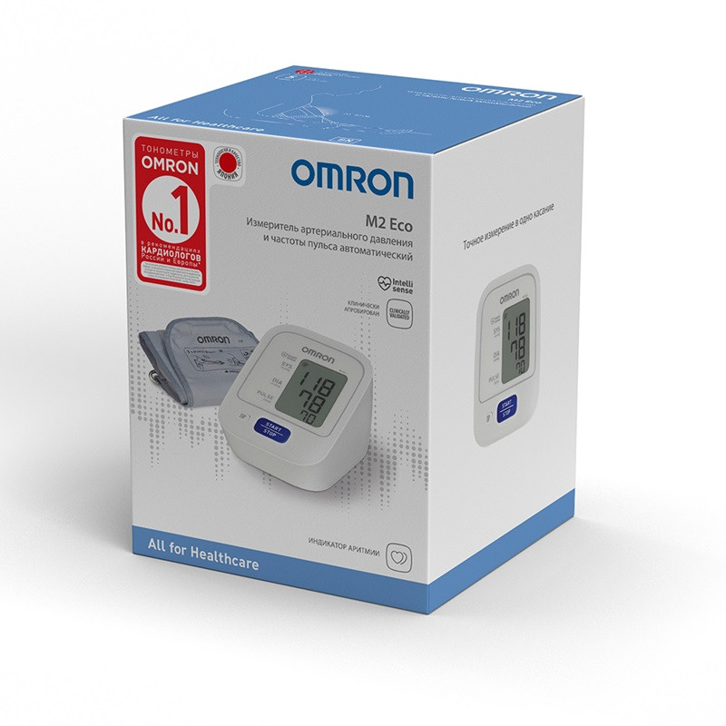 Omron Тонометр автоматический M2 Eco RU на плечо с манжетой 22-32 см