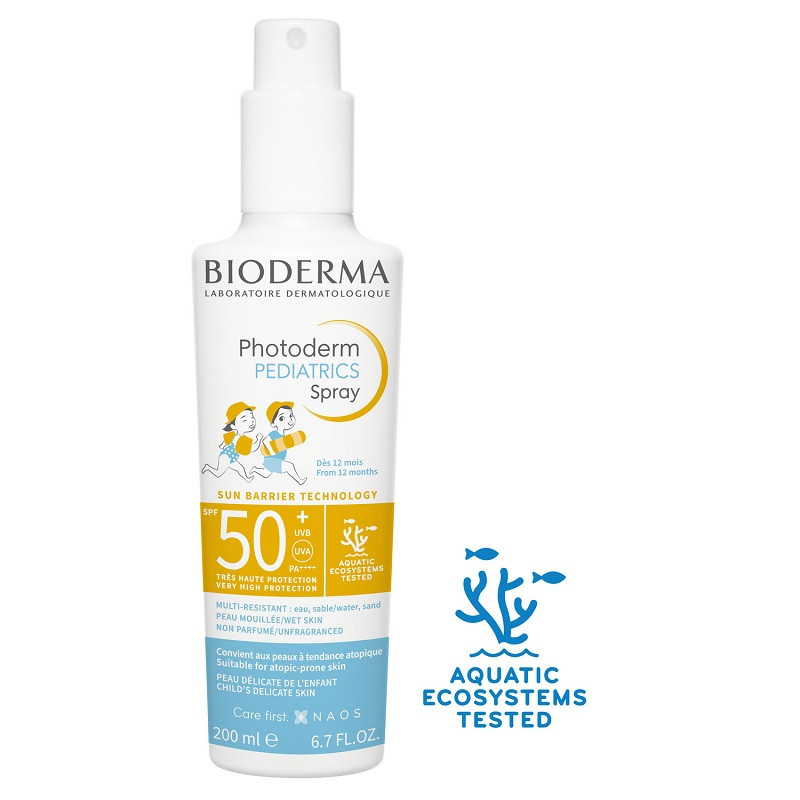 Bioderma Photoderm Pediatrics Спрей детский солнцезащитный SPF 50+ для лица и тела 200 мл