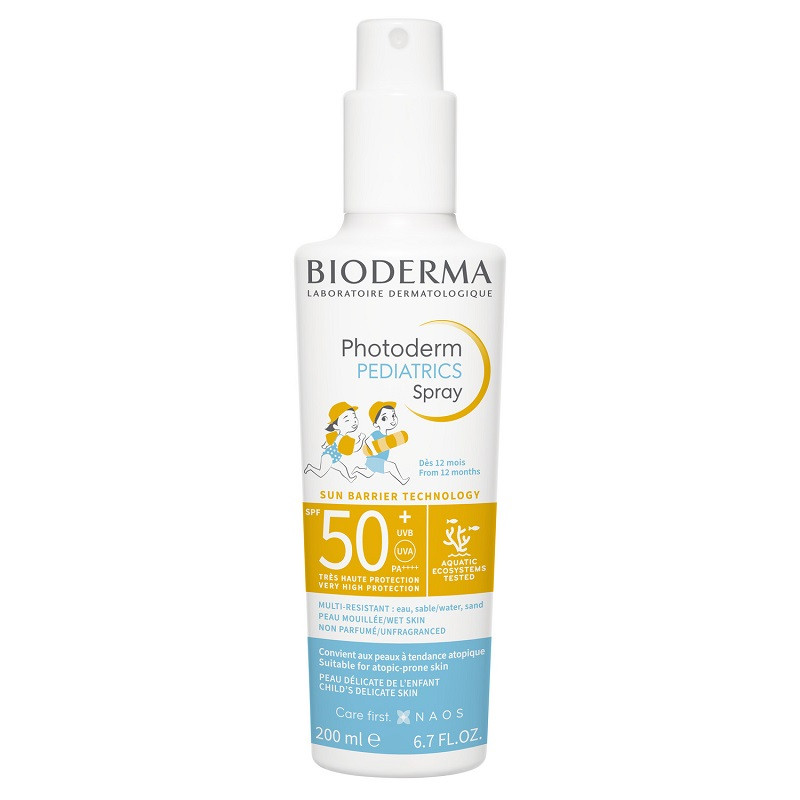 Bioderma Photoderm Pediatrics Спрей детский солнцезащитный SPF 50+ для лица и тела 200 мл