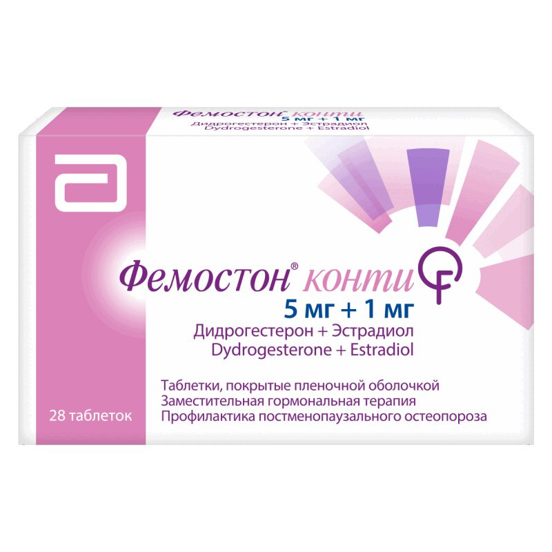 Фемостон конти 5 мг+1 мг таблетки 28 шт