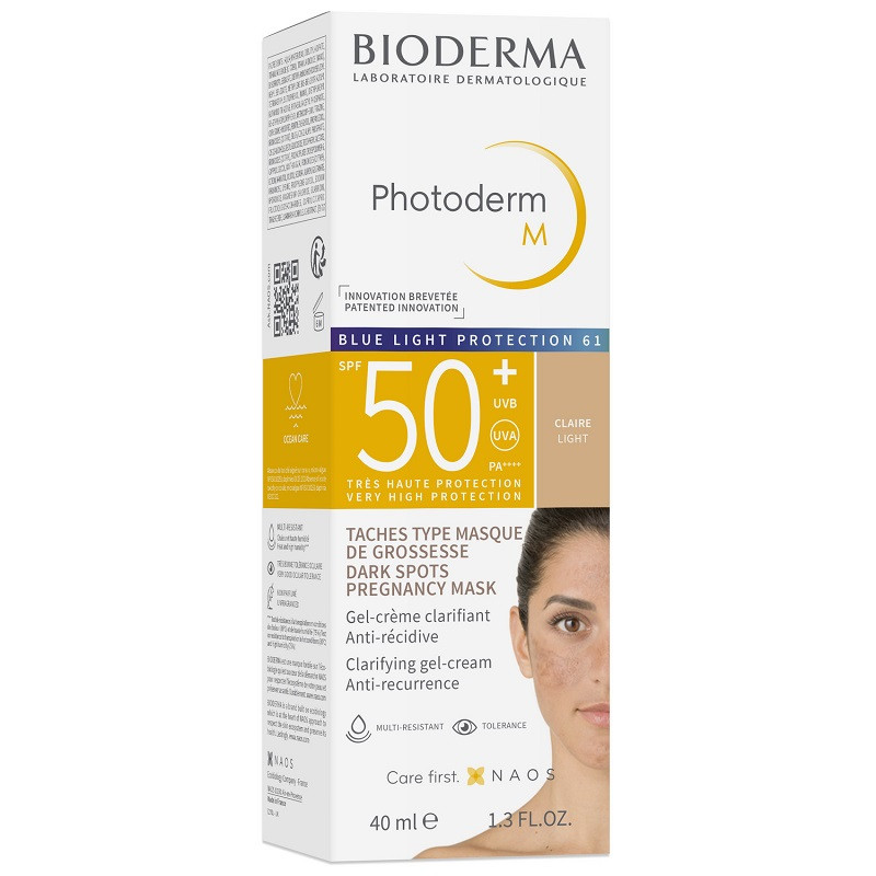 Bioderma Photoderm М Крем-гель тональный солнцезащитный SPF 50+ Светлый оттенок 40 мл