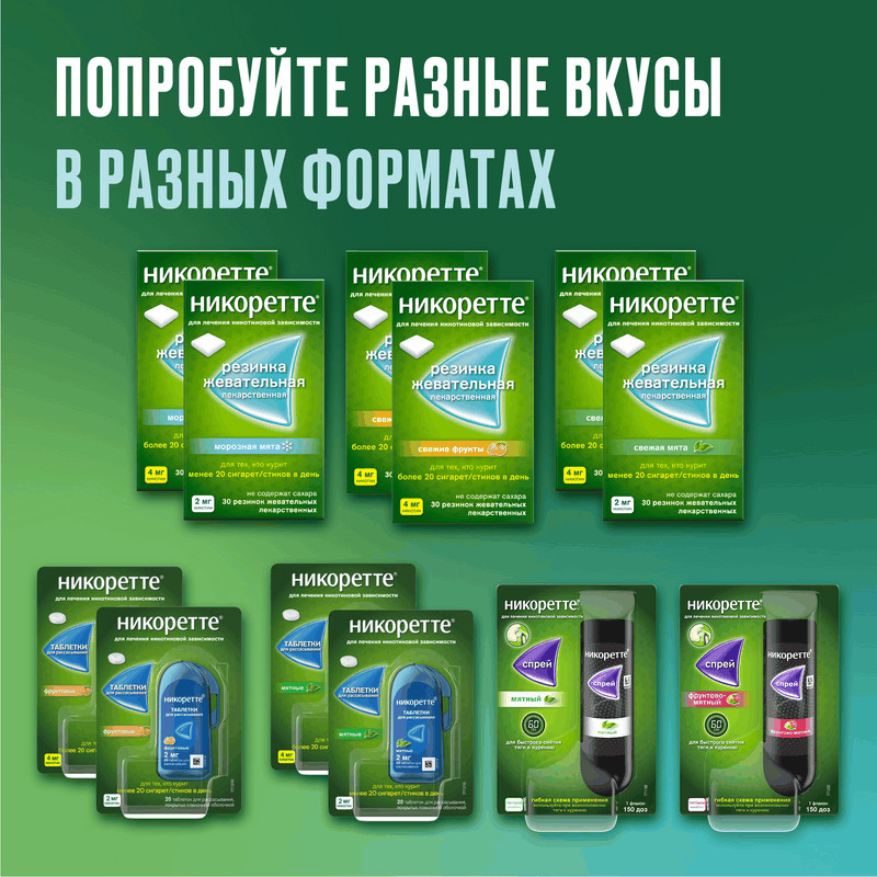 Никоретте 4 мг резинка жевательная лекарственная Морозная мята 105 шт
