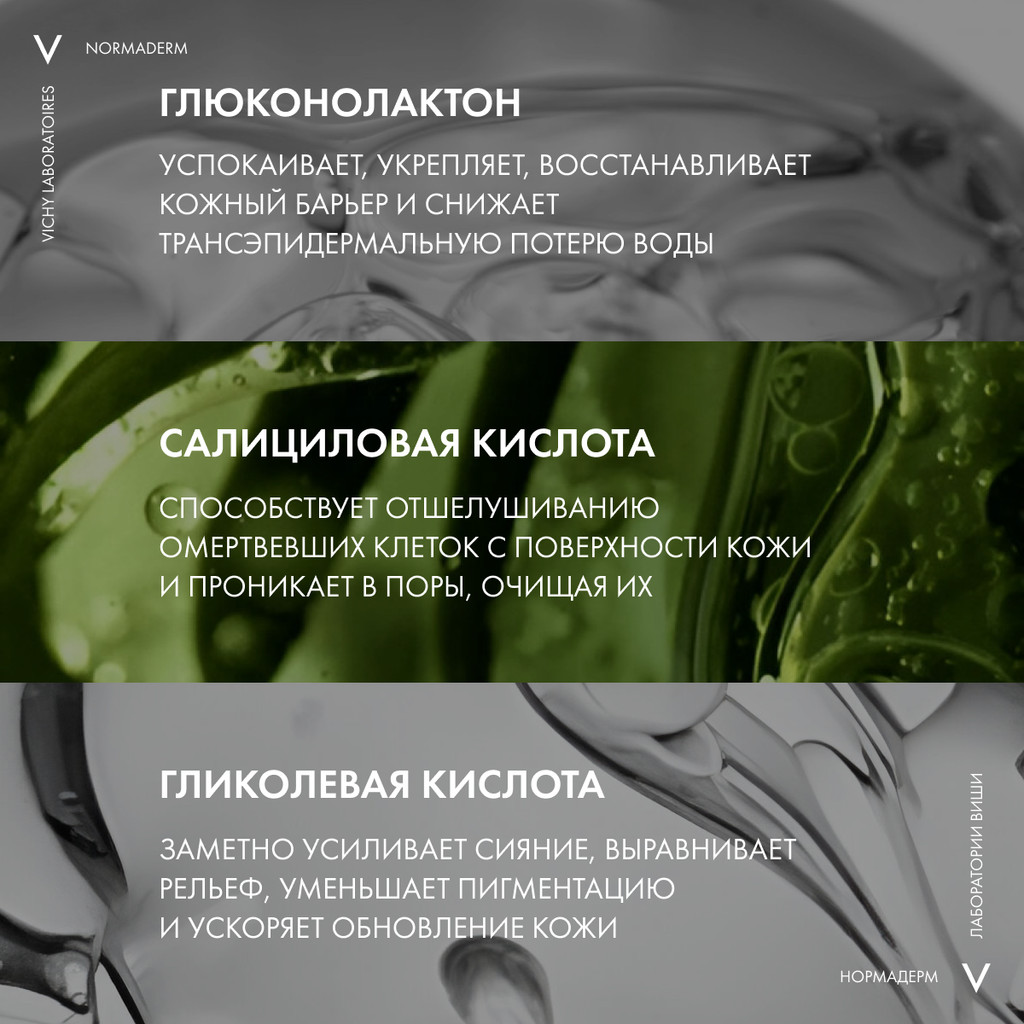 Vichy Normaderm Гель-сыворотка очищающая с эффектом пилинга 125 мл