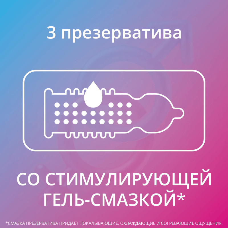 Contex You & Me Orgasmic Презервативы со стимулирующей смазкой 3 шт
