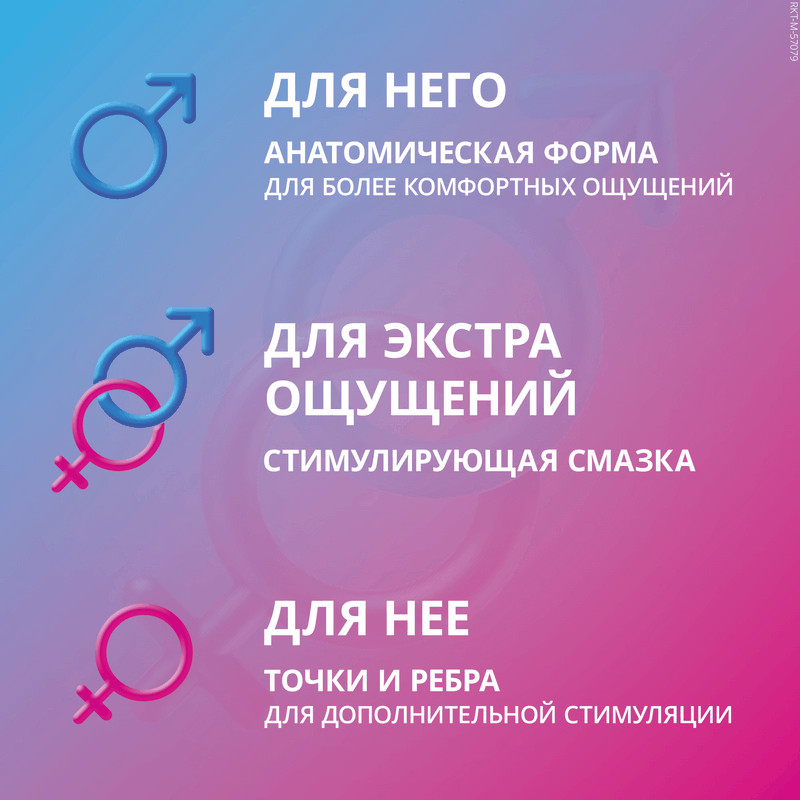 Contex You & Me Orgasmic Презервативы со стимулирующей смазкой 12 шт