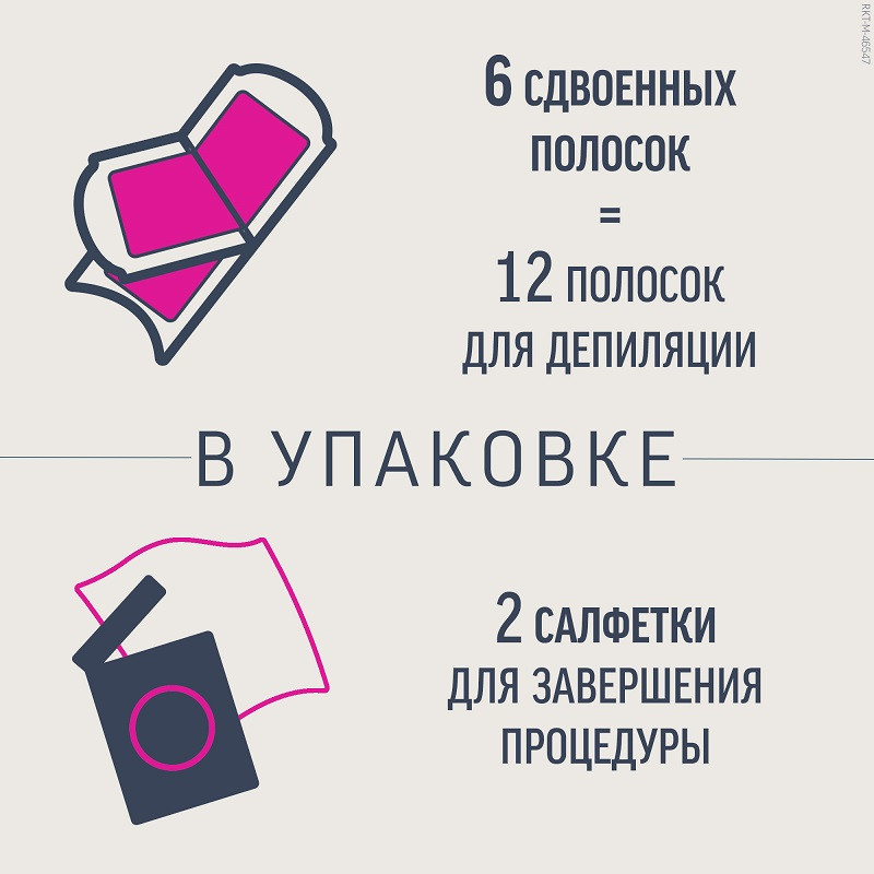 Veet Expert Восковые полоски для депиляции нормальной кожи 12 шт