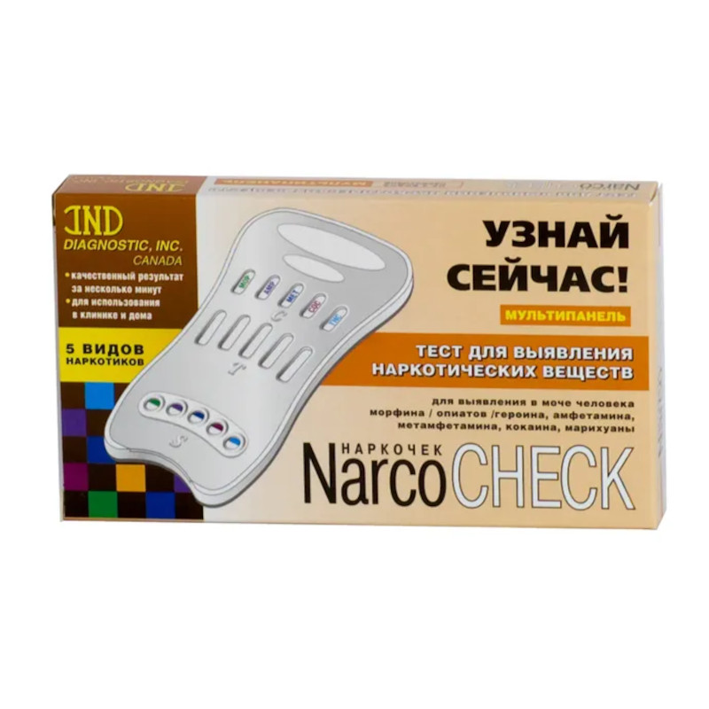 NarcoCheck Тест на 5 видов наркотиков в моче мультипанель 1 шт