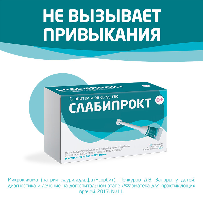 Слабипрокт раствор ректальный микроклизма 5 мл 12 шт