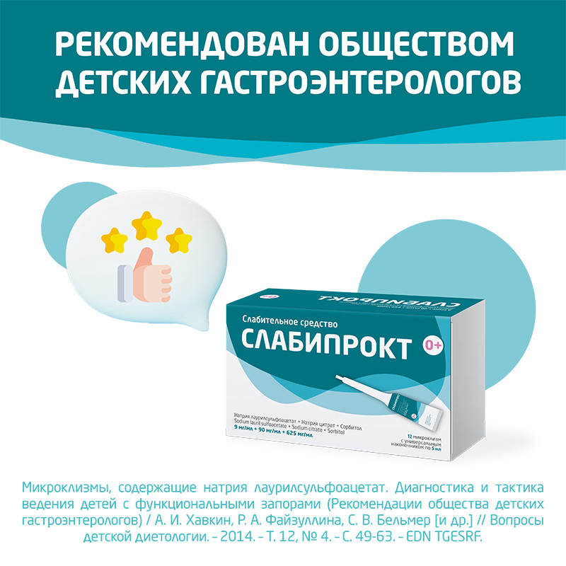 Слабипрокт раствор ректальный микроклизма 5 мл 12 шт
