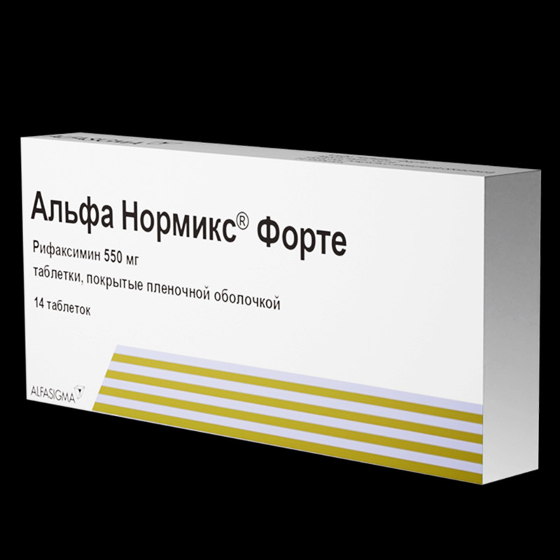 Альфа Нормикс Форте 550 мг таблетки 14 шт 