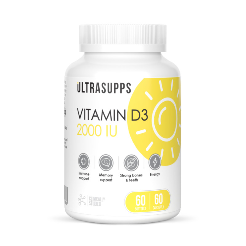 Ultrasupps Витамин Д3 2000 МЕ капсулы 60 шт