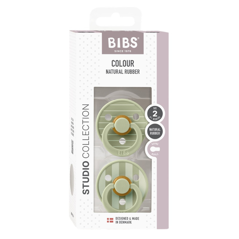 Bibs Colour Пустышка латексная с 6 месяцев Sage 2 шт 